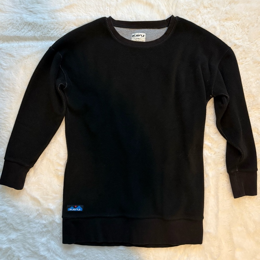 Kavu Black Crewneck Sweater Classic Fit